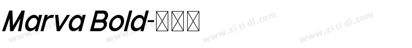 Marva Bold字体转换